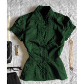 BXOXO Harajuku T-shirt Slim Y2K Goth Korea V-Neck Short Sleeve Crop Top Vintage Streetwear 2000s Emo Basics Summer Tees Button Grunge